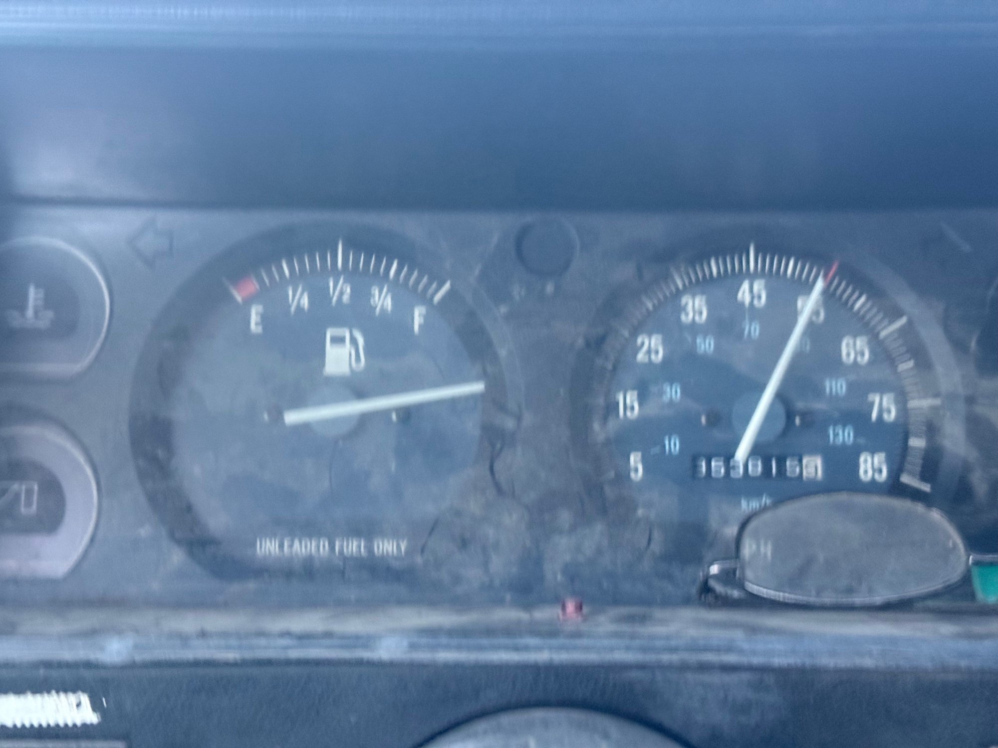 fuel gauge pegged Eastward