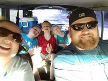 Everyone's all amped up Sunday morning and ready to hit the trails.