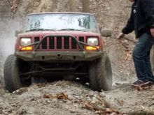 Dawson is open/open so he had to persuade his jeep a bit more than us