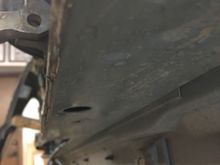 I used a flappy disc to make the cut flush with this “pan” area.’ There is a downward lip after the cut that you want smooth and flush.