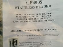 Gibson Header Stainless