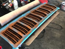 Painting slots on grill