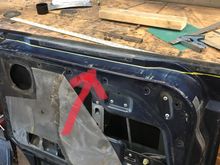 Now for the doors. I cut along the yellow line, flush with the bottom. Cut just the inside panel for now.