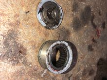 I blew up a U-joint trying to press it in to make room for the c-clip. 