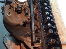 Pulled head complete with intake & exhaust manifolds