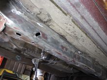 Unibody "frame" rails prepped and ready for the stiffeners