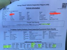 test results. highlight is the failed portion. 