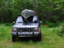 Driving up to the cabin