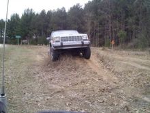 Got stuck on top of the narrow jump, and it turned out great cause it ripped out my crappy old muffler, tailpipe, and cat which I planned to do anyway! New exhaust system this week =)