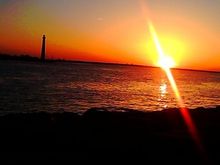 Island Beach State Park just before sunset