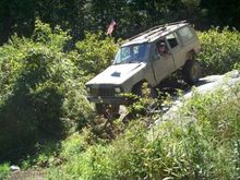 Coming Down his rear wheels start to come off the ground.. yikes