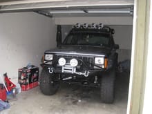 winch bumper with lights and roof lights