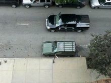 That Toyota's looking a little chunky next to my baby.