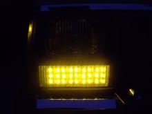 Close up of LED parking light.