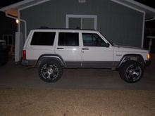 My brothers 96 Sort with 3" rough country lift, 15" DC-1's