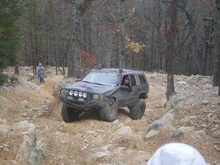 My old ZJ at UWHARRIE going up Daniel.
