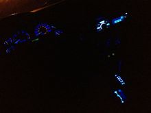 led conversion, switches, dash, Hvac, xfer case, Instrument panel all swapped to blue