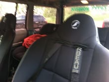 new buckets all around! alot more comfy! probably alot more safe now that i actually have seat belts in it now haha