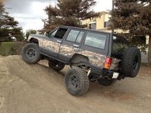 Found some bike jumps behind a grocery store. Had some fun after class