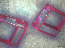 Decided to go with a satin finish red, headlight bezels