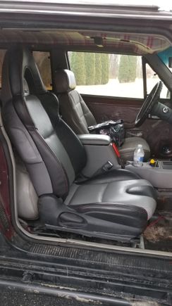 One seat done, first RX8 seat i've seen in an XJ