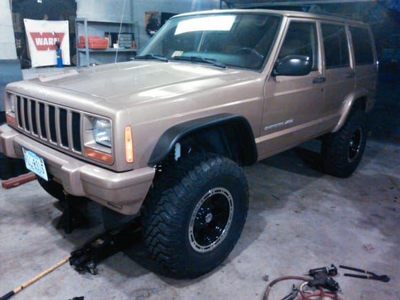 Had to get the front flares on to pass inspection.  Tire wouldn't turn too far without rubbing the uncut fenders.