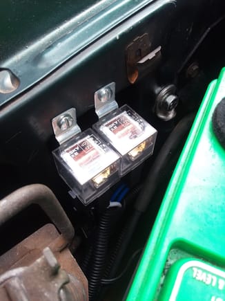 Here's a shot of the headlight harness relays!