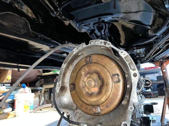 A view of my incorrectly seated torque converter