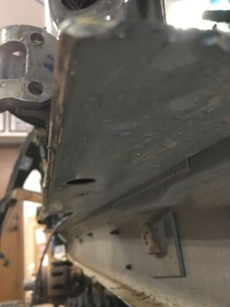 I used a flappy disc to make the cut flush with this “pan” area.’ There is a downward lip after the cut that you want smooth and flush.