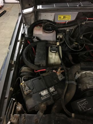Wiring all cleaned up. Main power wire from battery to a bus bar (Blue Sea marine). Lightbar, headlight harness, and sub wire going to it and shortened the lightbar harness finally, amongst other cleaning up wiring