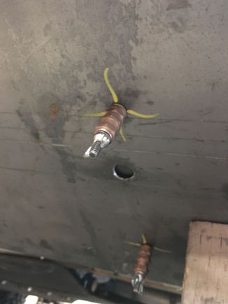 This is the 1” hole I drilled to plug weld to the tie ins.
