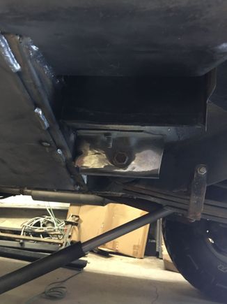 Next I didn’t like this area all open and exposed. Plus I wanted to reinforce the spring mount to.