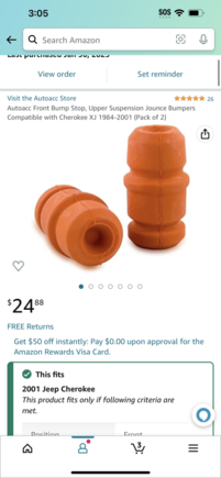 Front bump stops