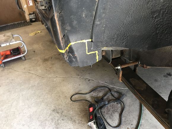 Front wheel well cut lines