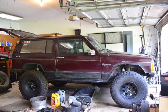 4" rear, 3.5" front on 35x12.50 KM2s