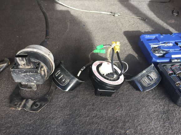 Cruise servo, clock spring, and switches.