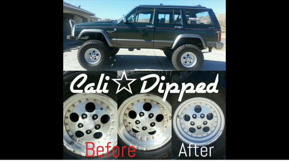 Plasti Dipped the old 5 hole wrangler wheels