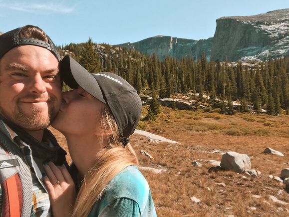 Moment after the big question was asked, and thankfully She said Yes!