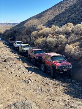 Went out with a group of capable rigs. 
Took some runs known as buggy runs. Requires lockers all around. 3rigs broke axles.