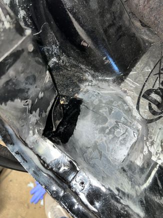 Inside areas treated with POR15