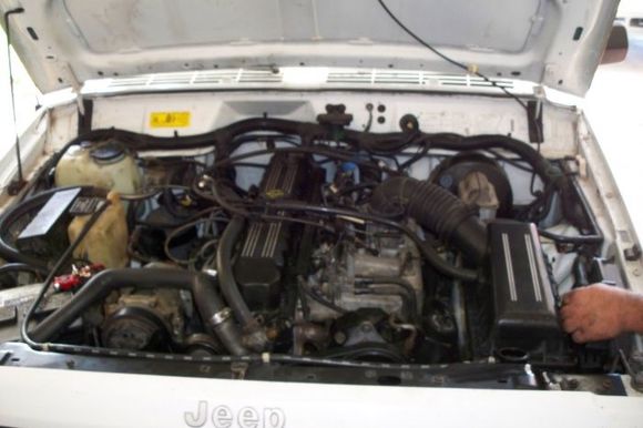 newly nebuilt motor in its rightfull place!