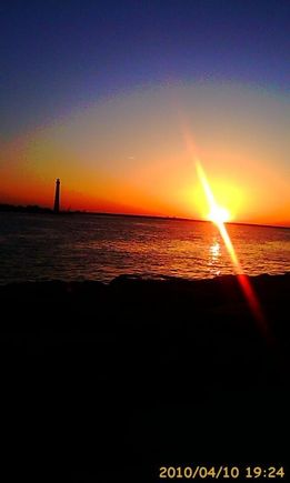 Island Beach State Park just before sunset