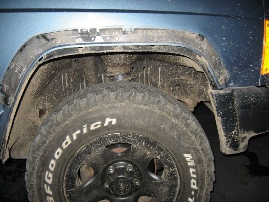 Bumper didn't get bent in much but just enough to bump the flare out