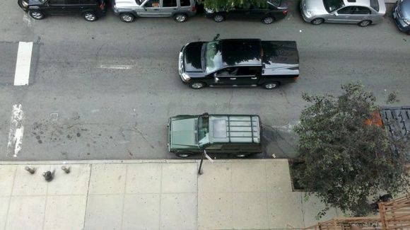 That Toyota's looking a little chunky next to my baby.