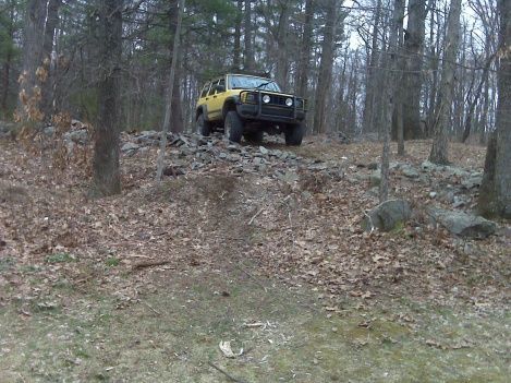out back behind the house