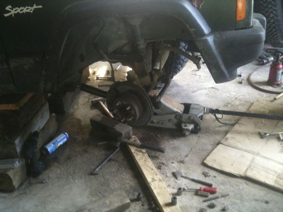 front end disassembled