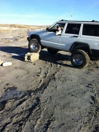 testing her flex