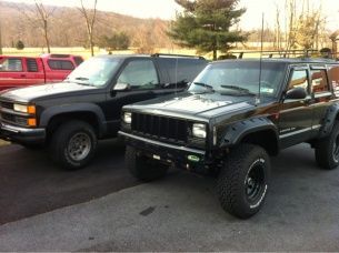 A jeep as big as his big brother.