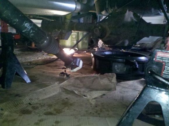 I scored a Tom Woods double cardan with the transfer case. Going in.