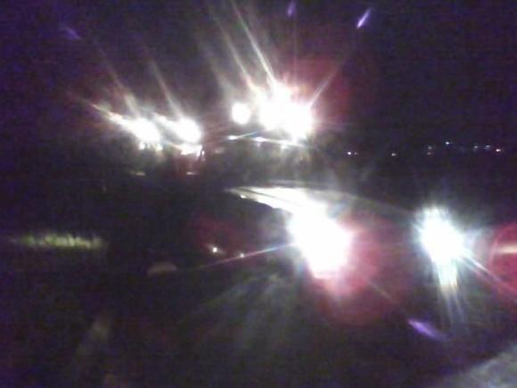over 500 watts of light. 3 front, 2 each side, 4 rear, all 55 watts